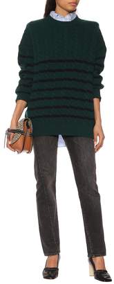 Loewe Striped cable-knit wool sweater