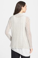 Thumbnail for your product : Eileen Fisher Shaped Open Stitch Cardigan