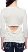 Thumbnail for your product : True Religion 3/4 Sleeve Open Back Womens Top