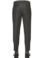 Thumbnail for your product : Emporio Armani 18cm Wool Astrakhan Jacquard Trousers