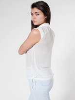 Thumbnail for your product : American Apparel Wedge Shoulder Chiffon Blouse