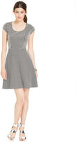 Thumbnail for your product : NY Collection Petite Striped Fit & Flare Dress