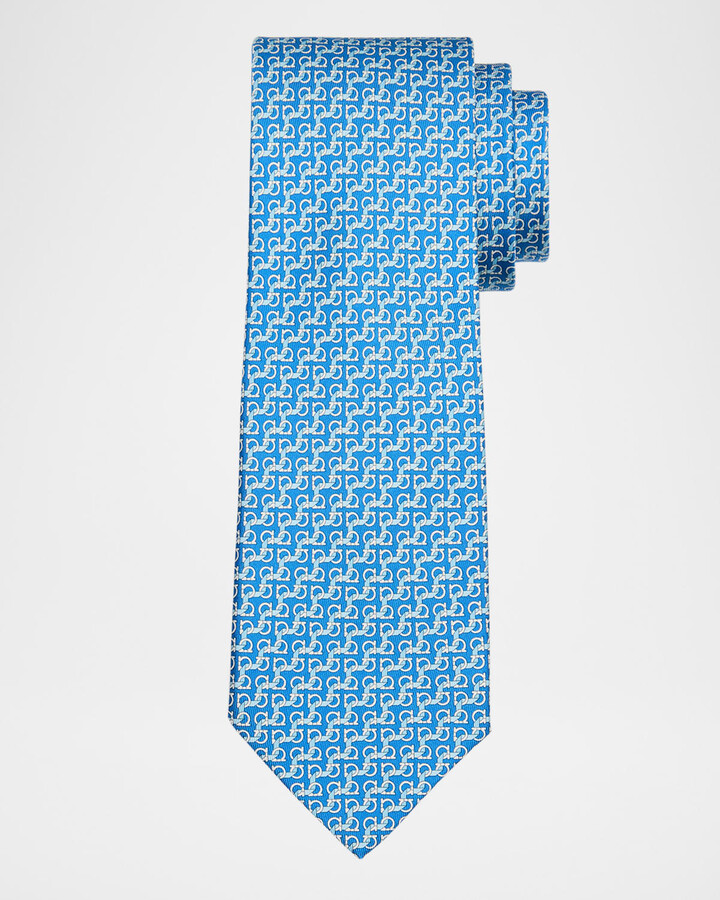Ferragamo Men's Rotating Gancini Silk Tie
