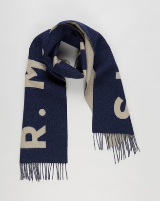 R.M. Williams R.M.Williams - Blue Scarves - Logo Scarf - Size One Size at The Iconic