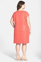 Thumbnail for your product : Tahari Cap Sleeve Jacquard Shift Dress (Plus Size)