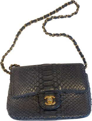 Chanel Classic Metallic Python Rectangular Mini Flap Bag