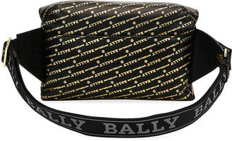 Bally Men's Cage Logo-Print Leather Crossbody Bag