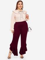 Thumbnail for your product : Shein Plus Flare Leg Pants