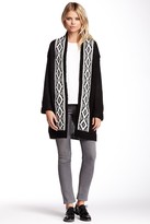 Thumbnail for your product : Romeo & Juliet Couture Printed Trim Open Front Cardigan