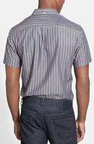 Thumbnail for your product : RVCA 'Filter' Short Sleeve Stripe Woven Shirt