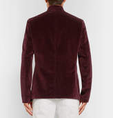 Thumbnail for your product : Massimo Alba Burgundy Cotton-Velvet Blazer