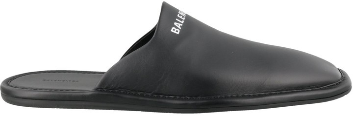 square toe leather mules balenciaga