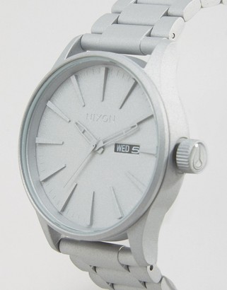 Nixon Primer Sentry Bracelet Watch In Silver