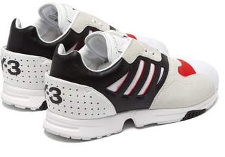 Y-3 Y 3 Zx Run Leather, Suede And Mesh Trainers - Mens - Multi