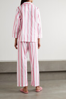 Thumbnail for your product : HONNA - + Net Sustain Striped Organic Cotton-voile Pajama Set - Pink