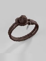Thumbnail for your product : Bottega Veneta Intrecciato Leather Double-Row Wrap Bracelet