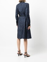 Thumbnail for your product : Versace Greca-print belted shirtdress