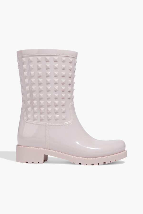 Valentino Rockstud rubber rain boots - Pink - EU 35 - ShopStyle