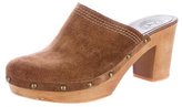 Thumbnail for your product : Penelope Chilvers Suede Round-Toe Clogs