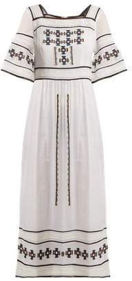 Talitha Collection Sarafina Embroidered Cotton Dress - Womens - White