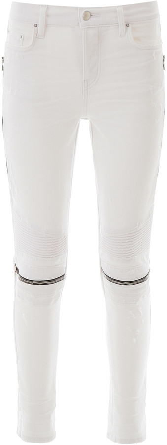 all white amiri jeans