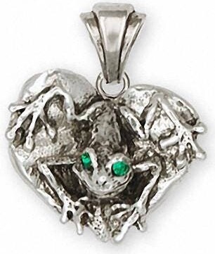 Etsy Frog Jewelry Pendant Sterling Silver Handmade Fg23-xp