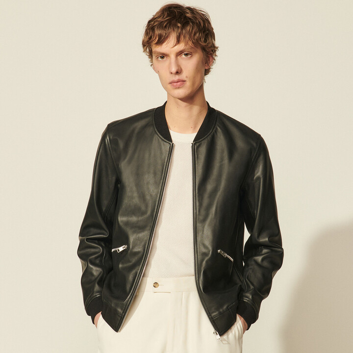 Sandro Men Leather Jacket | Shop the world's largest collection of 