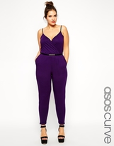 Thumbnail for your product : ASOS CURVE Cami Wrap Jumpsuit With Belt