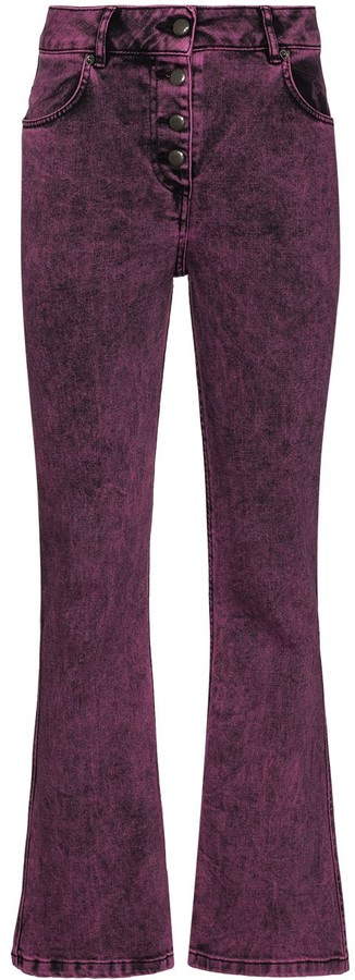 purple flare jeans