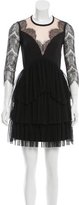 Thumbnail for your product : Three floor Lace-Paneled Ruffle-Accented Dress w/ Tags