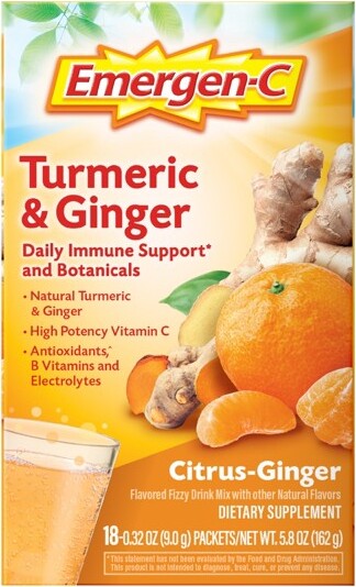 Emergen-C Emergen-CTurmeric&GingerPowder-Citrus-Ginger-18ct