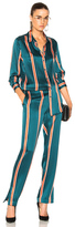 Thumbnail for your product : Equipment Florence Trouser Pant in Green,Orange,Stripes.