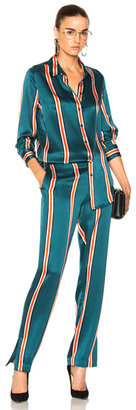 Equipment Florence Trouser Pant in Green,Orange,Stripes.