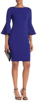 Thumbnail for your product : Calvin Klein Bell Sleeve Sheath Dress