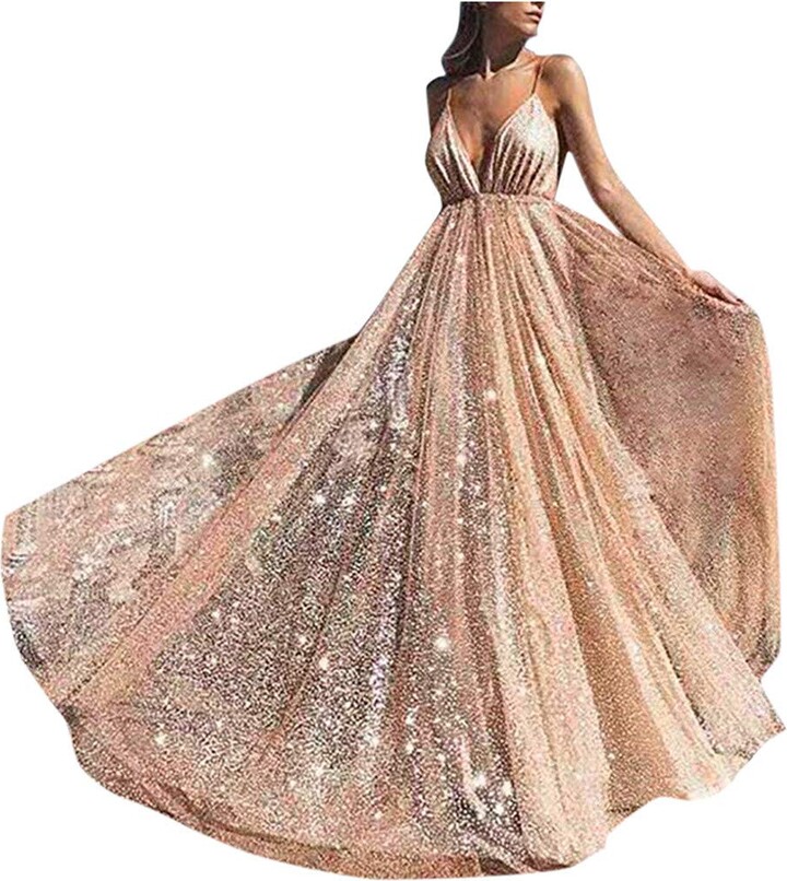 Orbgons Women Formal Bridesmaid Evening Party Ball Prom Gown Long Wedding CocktailDress Womens