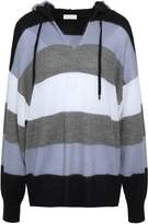 Thumbnail for your product : Brunello Cucinelli Metallic Striped Brushed Ribbed-knit Hoodie