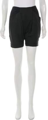 Helmut Lang High-Rise Knee-Length Shorts Black High-Rise Knee-Length Shorts