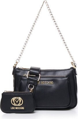 Love Moschino Chain-Linked Zipped Shoulder Bag