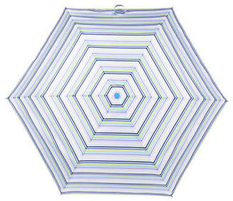 totes Mini White Thin Stripe Umbrella (3 Section)