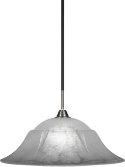 Red Barrel Studio Paramount Stem Hung Pendant Shown In Matte Black & Brushed Nickel Finish With 20\