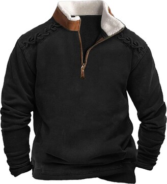 Mens Leather Elbow Patch Sweater
