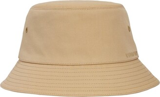 Burberry Logo Cotton Gabardine Bucket Hat