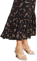 Thumbnail for your product : By Ti Mo Printed Puff-Sleeve Flounce Midi Dress
