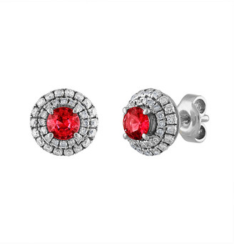 Heritage 18K 1.32 Ct. Tw. Diamond & Ruby Earrings