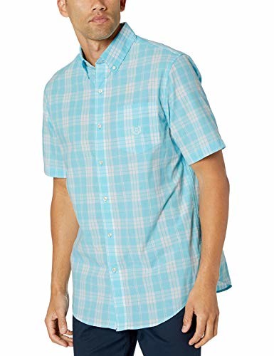 Chaps Men's Short Sleeve Easy Care Button Down Shirt - ShopStyle