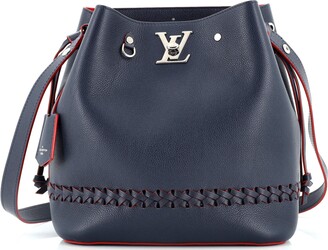 Authenticated Used Louis Vuitton LOUIS VUITTON Rock Me Bucket Noir Grain  Calf Leather M54677 Black / Pink Crossbody Bag Shoulder LV Turn Lock  Drawstring 