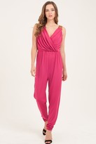 Thumbnail for your product : Little Mistress Magenta Embellished Jumpsuit