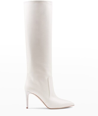 white boots knee high