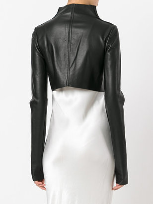 Rick Owens Lilies cropped leather jacket