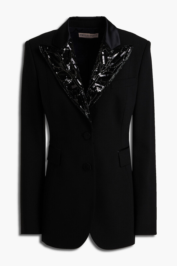 sequin tuxedo jacket womens